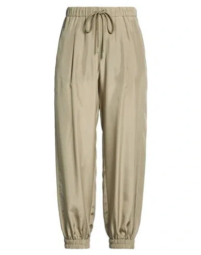 Marella Monochrome Woman Pants Sage Green Size 6 Silk