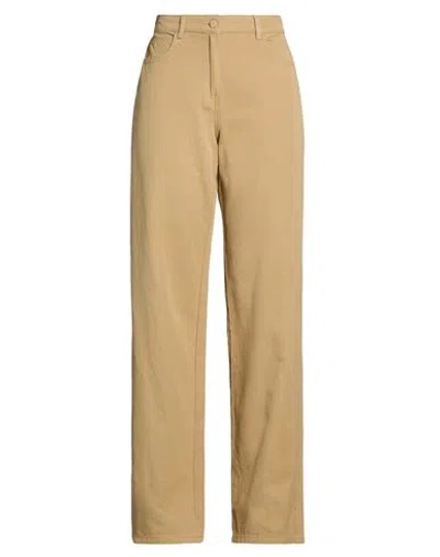 Marella Monochrome Woman Pants Sand Size 6 Cotton, Linen In Nude