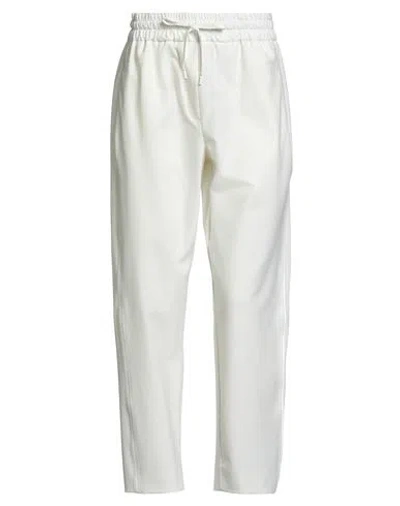Marella Monochrome Woman Pants White Size 2 Polyester, Viscose, Elastane