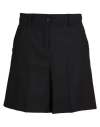 Marella Monochrome Woman Shorts & Bermuda Shorts Black Size 2 Polyester, Viscose, Elastane