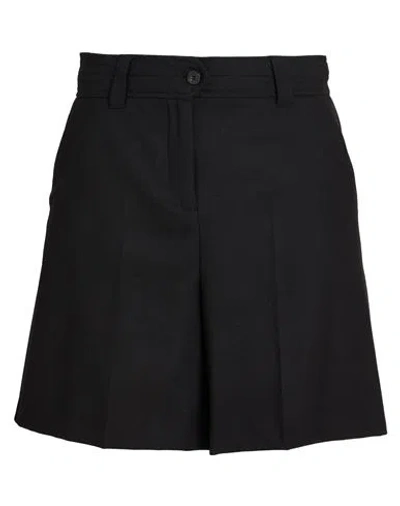 Marella Monochrome Woman Shorts & Bermuda Shorts Black Size 2 Polyester, Viscose, Elastane