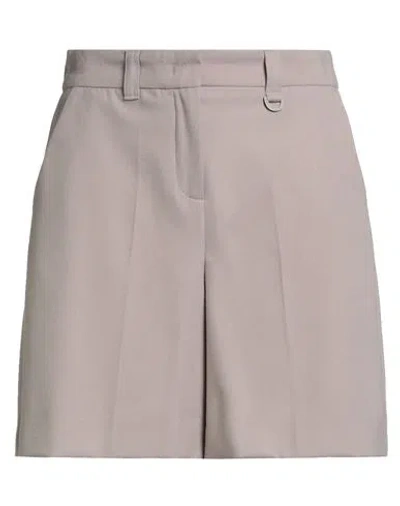 Marella Monochrome Woman Shorts & Bermuda Shorts Taupe Size 10 Polyester, Viscose, Elastane