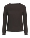Marella Monochrome Woman Sweater Dark Brown Size M Virgin Wool