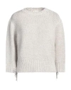 Marella Monochrome Woman Sweater Light Grey Size L Acrylic, Polyester, Mohair Wool, Wool, Elastane