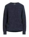 Marella Monochrome Woman Sweater Navy Size S Acrylic, Polyester, Mohair Wool, Wool, Elastane In Blue