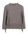 Marella Monochrome Woman Sweater Taupe Size L Acrylic, Polyester, Mohair Wool, Wool, Elastane