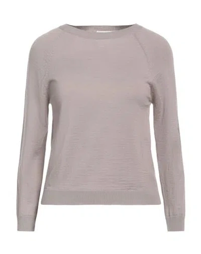 Marella Monochrome Woman Sweater Taupe Size S Virgin Wool