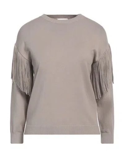 Marella Monochrome Woman Sweater Taupe Size S Viscose, Polyester