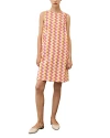 Marella Deep Rose Printed Sleeveless Shift Dress In Deep Rose