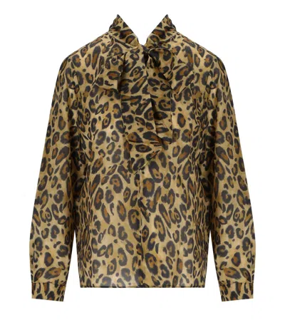 Marella Nastro Animalier Shirt In Brown