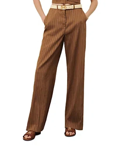 Marella Nava Palazzo Trousers In Burnt Brown