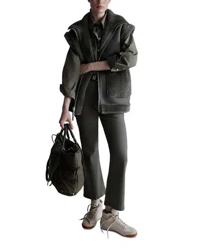 Marella Naval Faux Fur Vest In Green