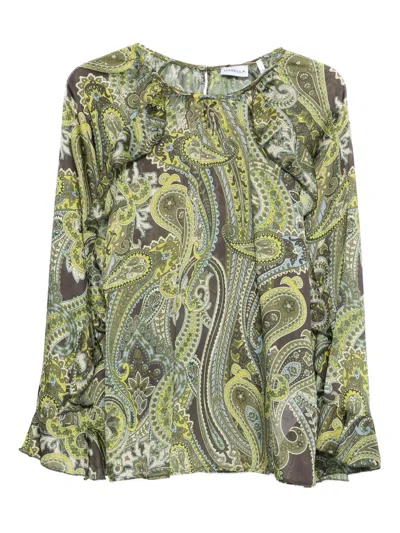 Marella Navarra Paisley-print Shirt In Green