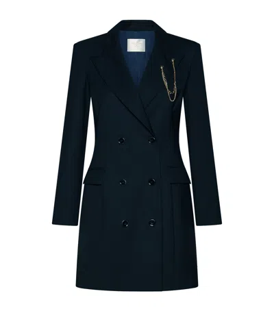 Marella Neckless-detail Mini Blazer Dress In Black