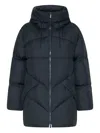 Marella Nereide Hooded Padded Coat In Blue