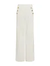 Marella Button-up High-waisted Trousers In White
