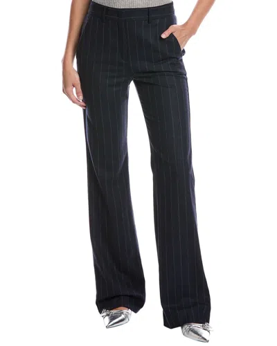 Marella Neveu Wool-blend Long Trouser In Blue