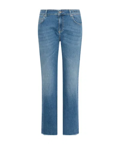 Marella New Flare Jeans In Stretch Denim In Blue
