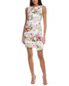 Marella Nisus Drape Mini Dress In Antique Rose In Pink