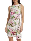 Marella Nisus Drape Mini Dress In Antique Rose In White