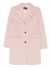 Marella Notched-lapel Single-breasted Coat In Pink