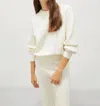 Marella Office Sweater With Jacquard Palm Tree Detail In White In White
