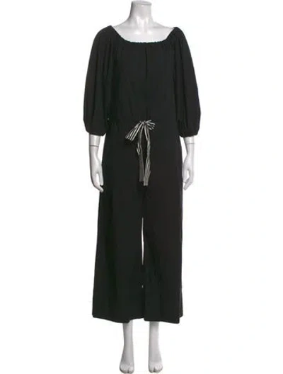 Pre-owned Marella Off-the-shoulder Jumpsuit In Black