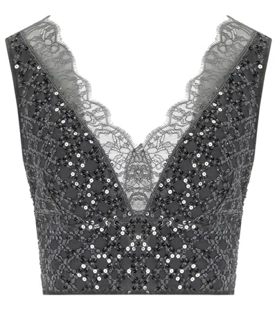Marella Ondata Grey Top In Gray