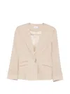 Marella One-button Blazer In Brown