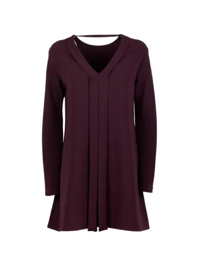 Marella Open Back Dress In Purple