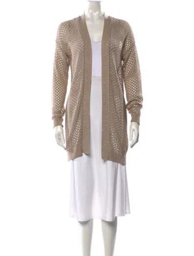 Pre-owned Marella Open Front Sweater In Neutrals