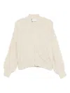 Marella Oronte Zip-up Cardigan In Neutral