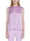 Shop Marella Ovada Sleeveless Blouse In Lilac In Blue