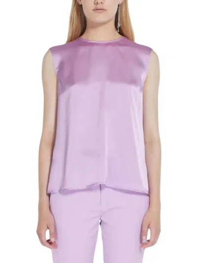 Marella Ovada Sleeveless Blouse In Lilac In Blue