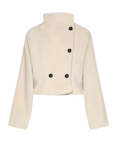 Marella Oversized Alpaca Jacket In Neutral
