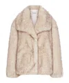 Marella Oversized Plush Coat In Neutral