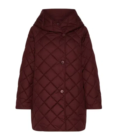 Marella Padded And Quilted Coat - Bordeaux In Burgundy