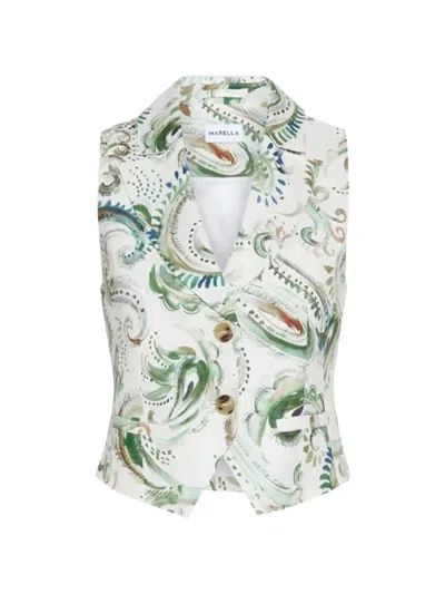 Marella Paisley-patterned Vest In White