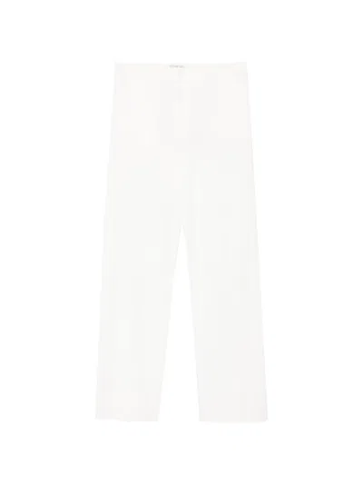 Marella Palace Pressed-crease Wide-leg Trousers In White