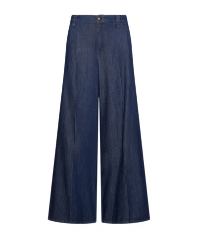 Marella Palazzo Jeans In Fluid Denim In Blue
