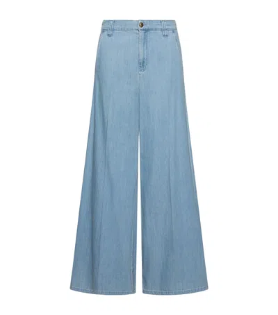Marella Palazzo Mid-rise Wide-leg Jeans In Blue