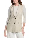 Marella Palk Linen Blazer In Beige