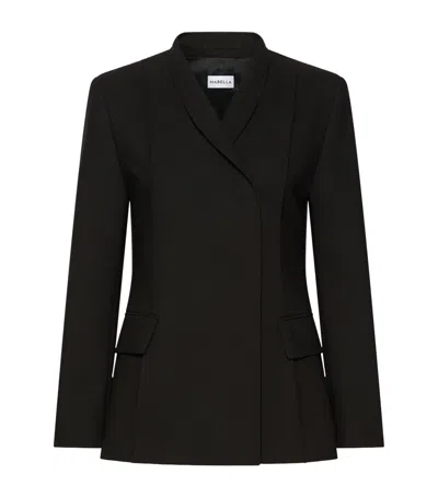 Marella Panelled Blazer In Black