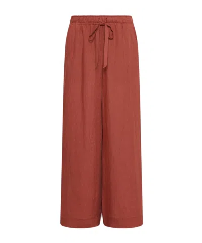 Marella Pantalon En Pur Lin In Brown