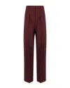 Marella Pantalone Tailored Bordeaux In Brown