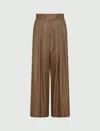 Marella Wool Palazzo Trousers In Brown