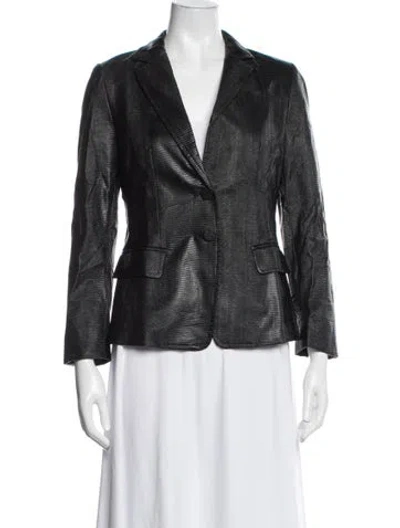 Pre-owned Marella Patterned Blazer In Black