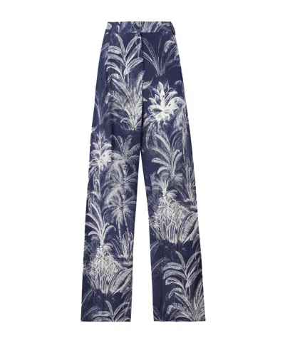 Marella Patterned Casual Pants In Gray