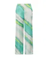 Marella Patterned Casual Pants In Green