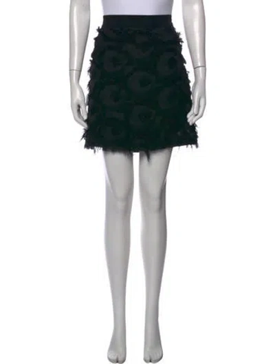Pre-owned Marella Patterned Mini Skirt W/ Tags In Black